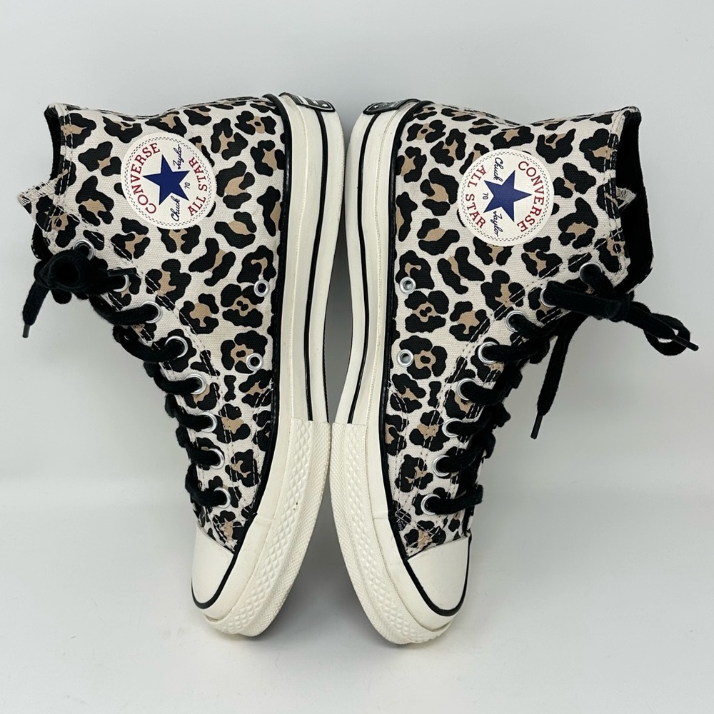 Converse Chuck 70 High Leopard Print Canvas Unisex Sneakers Men's 11 Women's 13 - Picture 3 of 10